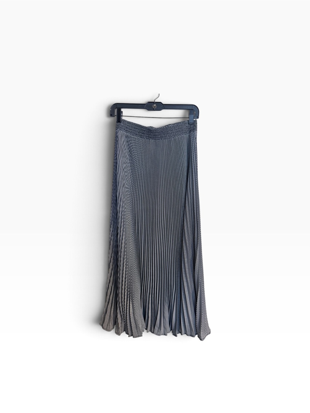 Pleated Maxi Skirt in Black and White